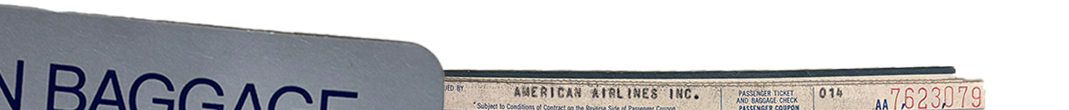 Cabin baggage tag strip with barcodes