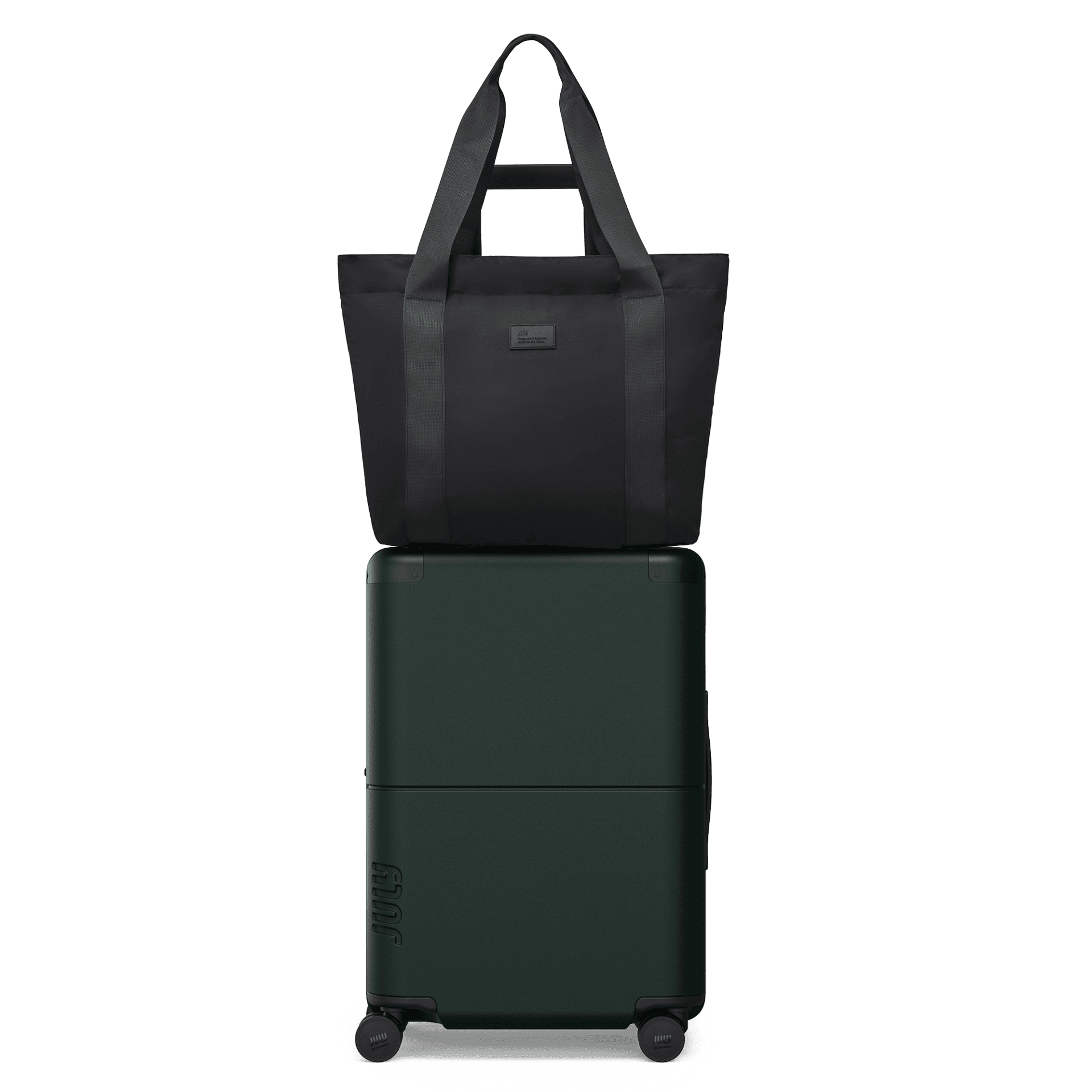 Carry On Max in Forest with packable travel tote